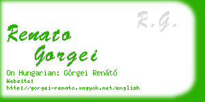 renato gorgei business card
